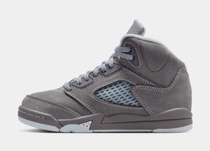 Air Jordan 5 Retro Wolf Grey Preschool Lifestyle Shoes (Light Graphite/White/Wolf Grey)