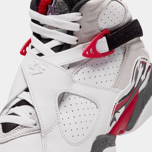 Air Jordan 8 Retro White And True Red Grade School Lifestyle Shoes (White/True Red/Black)