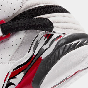 Air Jordan 8 Retro White And True Red Grade School Lifestyle Shoes (White/True Red/Black)