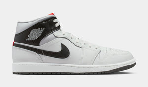 Air Jordan 1 Mid Mens Lifestyle Shoes (Summit White/Black/Neutral Grey)