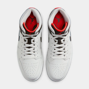Air Jordan 1 Mid Mens Lifestyle Shoes (Summit White/Black/Neutral Grey)