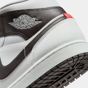 Air Jordan 1 Mid Mens Lifestyle Shoes (Summit White/Black/Neutral Grey)