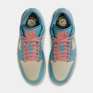 Air Jordan 1 Low SE Somos Eternos Mens Lifestyle Shoes (Denim Turquoise/Smokey Blue/Red Stardust)