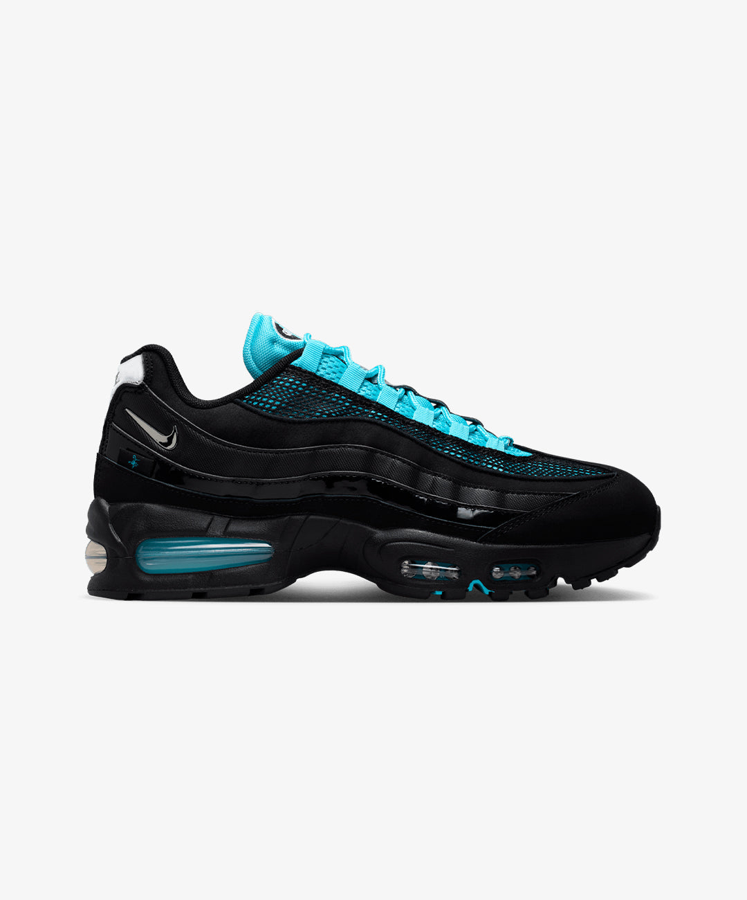 Nike | AIR MAX 95 BIG BUBBLE { BLACK/CHROME - GAMMA BLUE - METALLIC SILVER