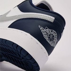 JORDAN AIR JORDAN LOW 1 LOW (GS) { WHITE/WOLF GREY-MIDNIGHT NAVY