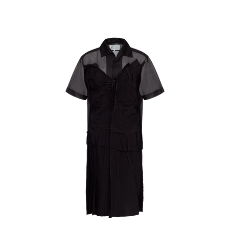 Black Mesh Design Dress