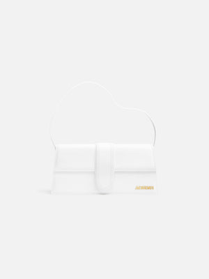 Jacquemus The Long Bambino Smooth Leather Structured Shoulder Bag White