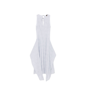 Wrap Dress in Cotton Blend Blue