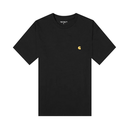 Carhartt WIP Shorts-Sleeve Chase T-Shirt Black/Gold
