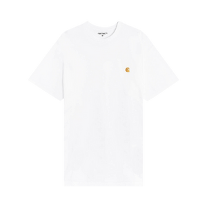 Carhartt WIP Shorts-Sleeve Chase T-Shirt White/Gold