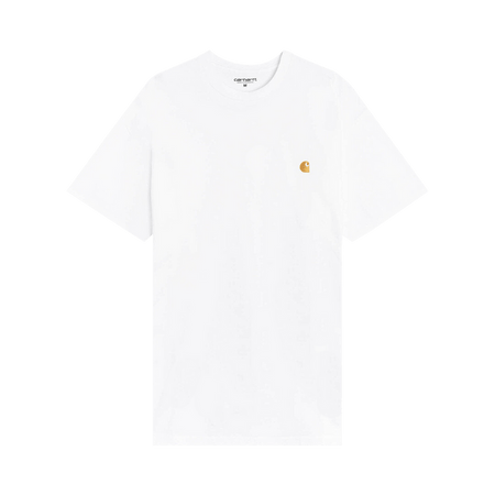 Carhartt WIP Shorts-Sleeve Chase T-Shirt White/Gold