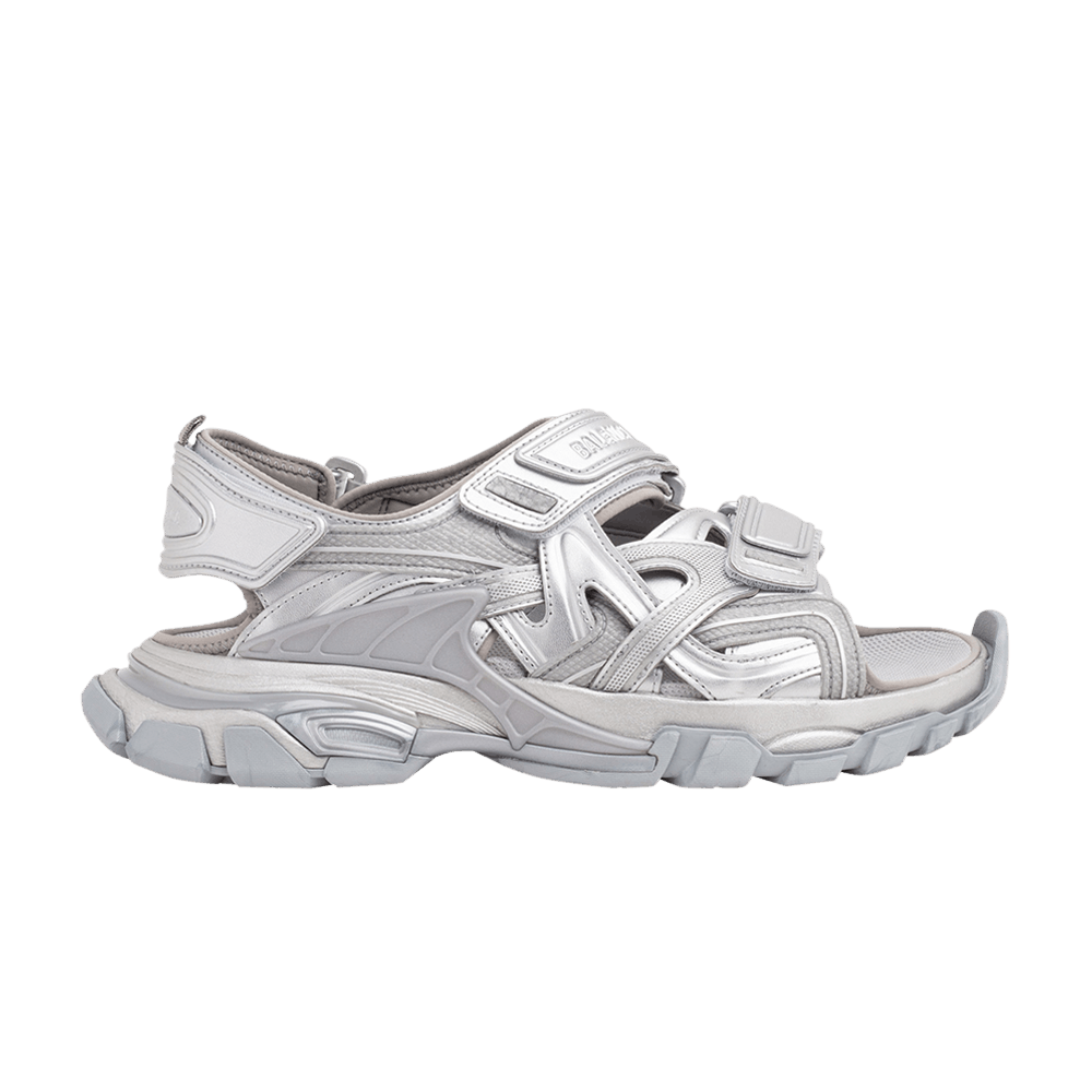 Balenciaga Track Sandal Silver Metallic