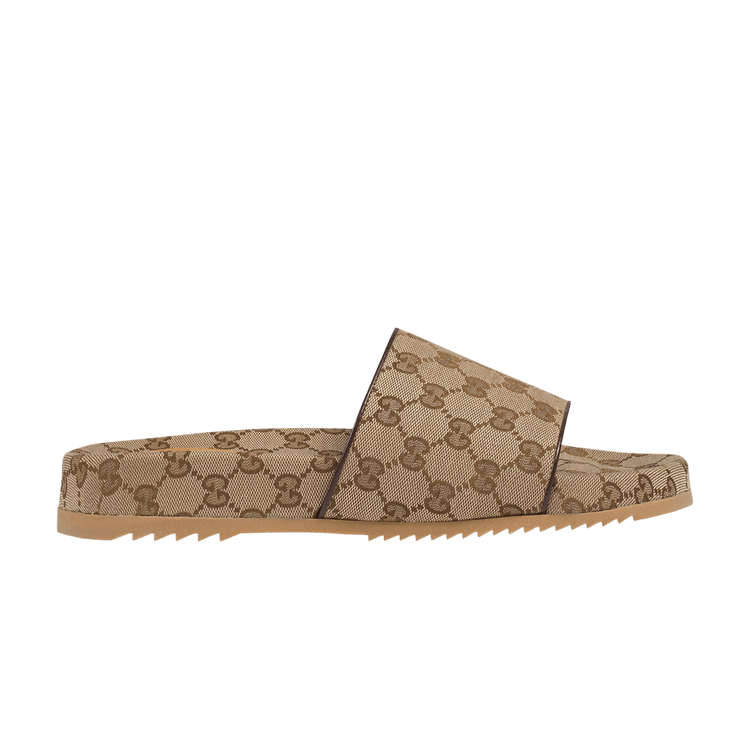 Gucci GG Canvas Slide Sandal Beige Monogram