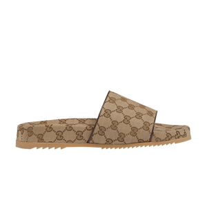 Gucci GG Canvas Slide Sandal Beige Monogram