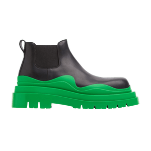 Bottega Veneta Tire Cropped Boot Black Grass