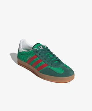 ADIDAS ORIGINALS | GAZELLE INDOOR { GREEN/BETTER SCARLET/COLLEGIATE GREEN