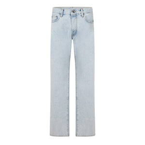 Diagonal Cotton Slim Fit Jeans