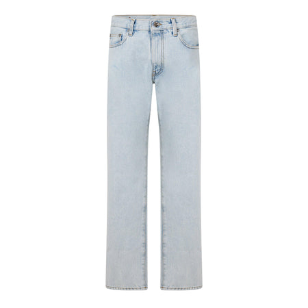 Diagonal Cotton Slim Fit Jeans