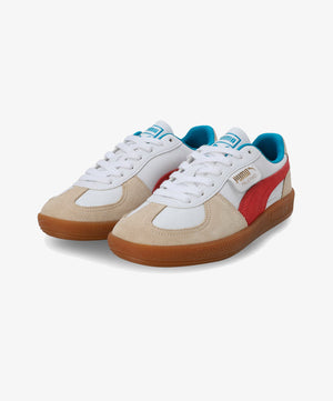PUMA | PALERMO LEATHER { PUMA WHITE/FOR ALL TIME RED