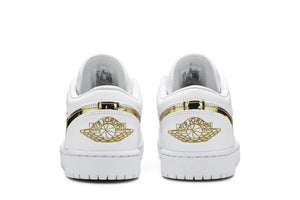 Wmns Air Jordan 1 Retro Low 'White Metallic Gold'