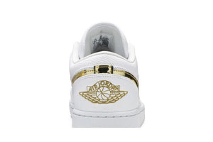 Wmns Air Jordan 1 Retro Low 'White Metallic Gold'