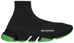 Balenciaga Speed 2.0 Sneaker Clear Sole - Black Neon Green