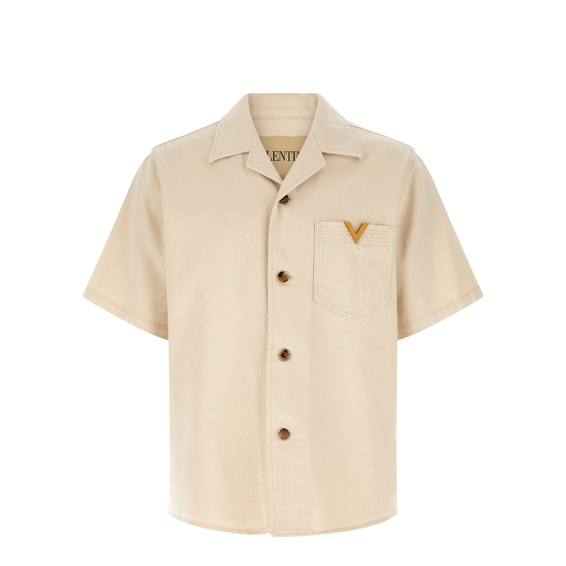 VGold Cotton Shirt - Beige