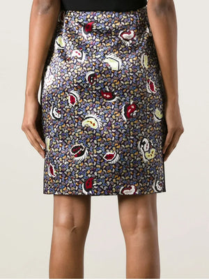 paisley print pencil skirt