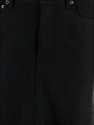 godet denim skirt