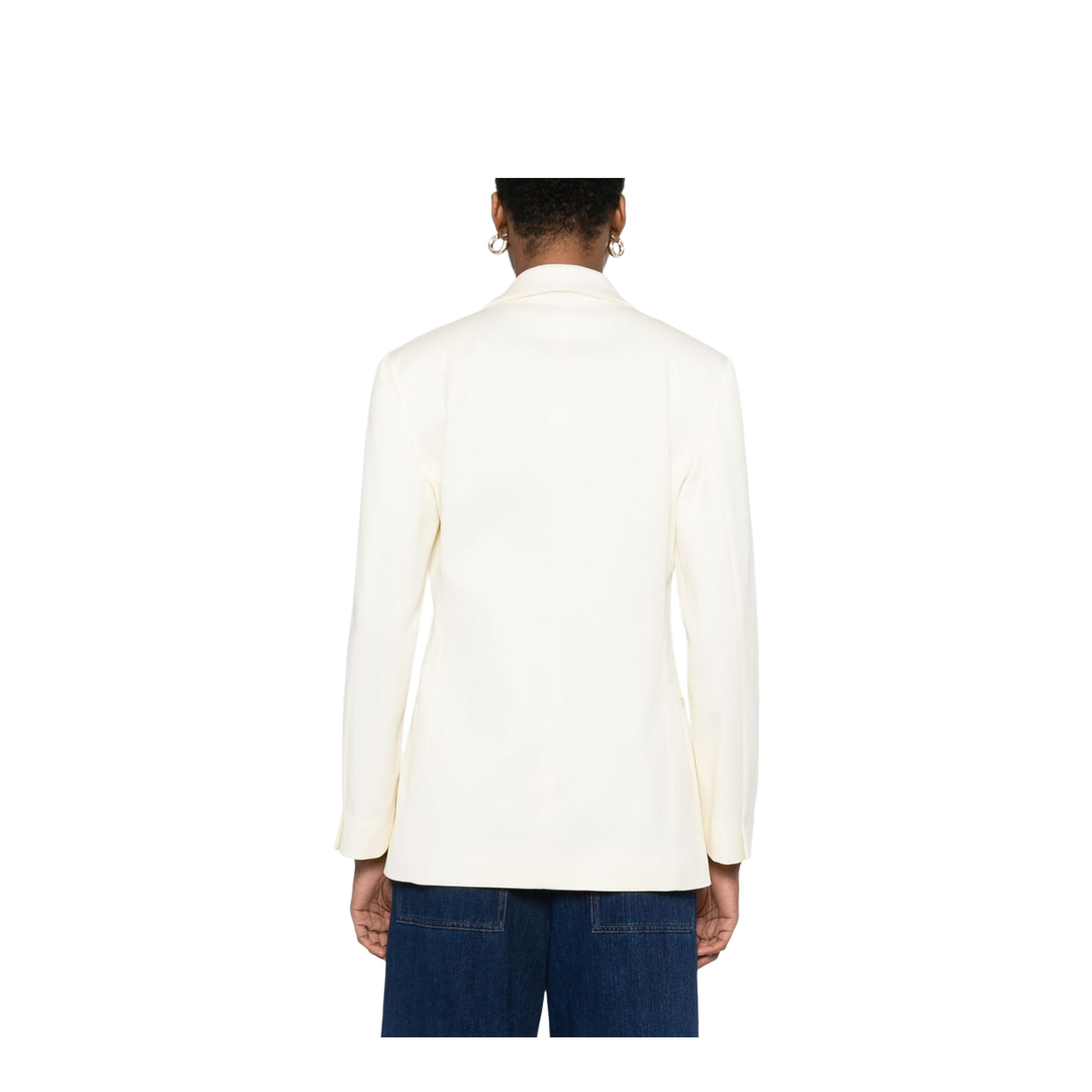 Cotton Single-Breasted Blazer Jacket
