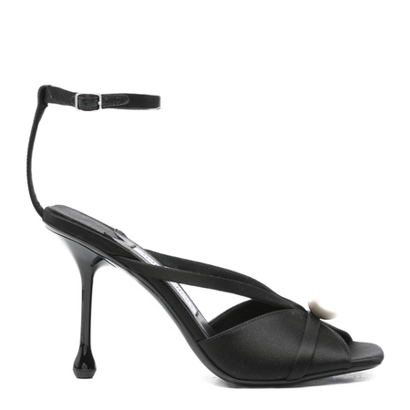 Embellished Satin Sandals