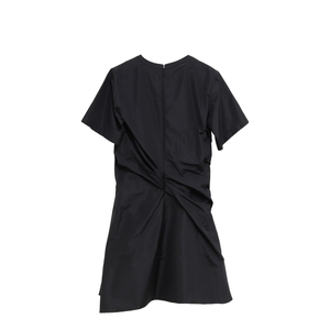 Draped Dress in Silk Black