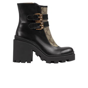 Gucci Wmns Ankle Boot 'Buckles - Black Beige'