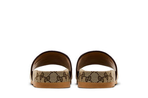 Gucci GG Canvas Slide Sandal Beige Monogram