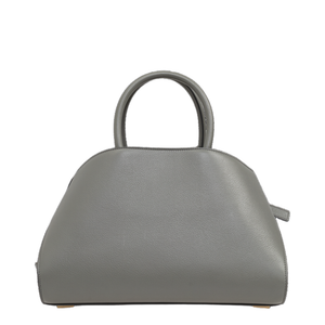 Hug Medium Leather Handbag - Ash Grey