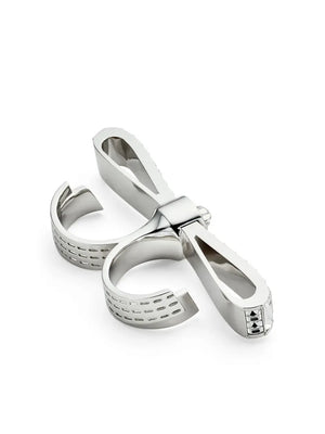 Gianni Ribbon crystal cuff ring
