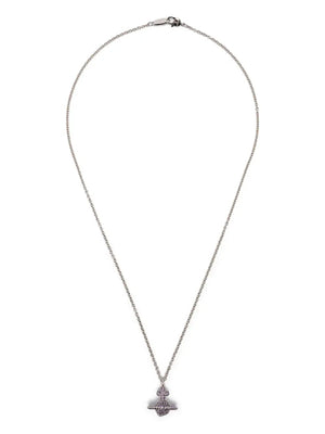 crystal-embellished orb necklace