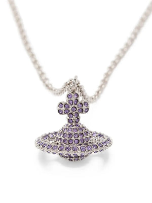 crystal-embellished orb necklace