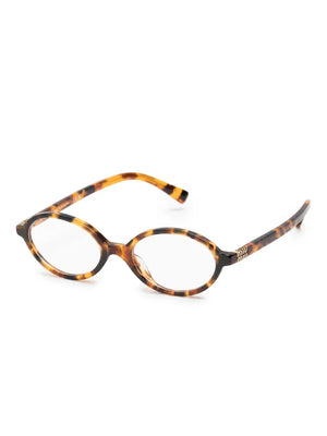 tortoiseshell oval-frame glasses