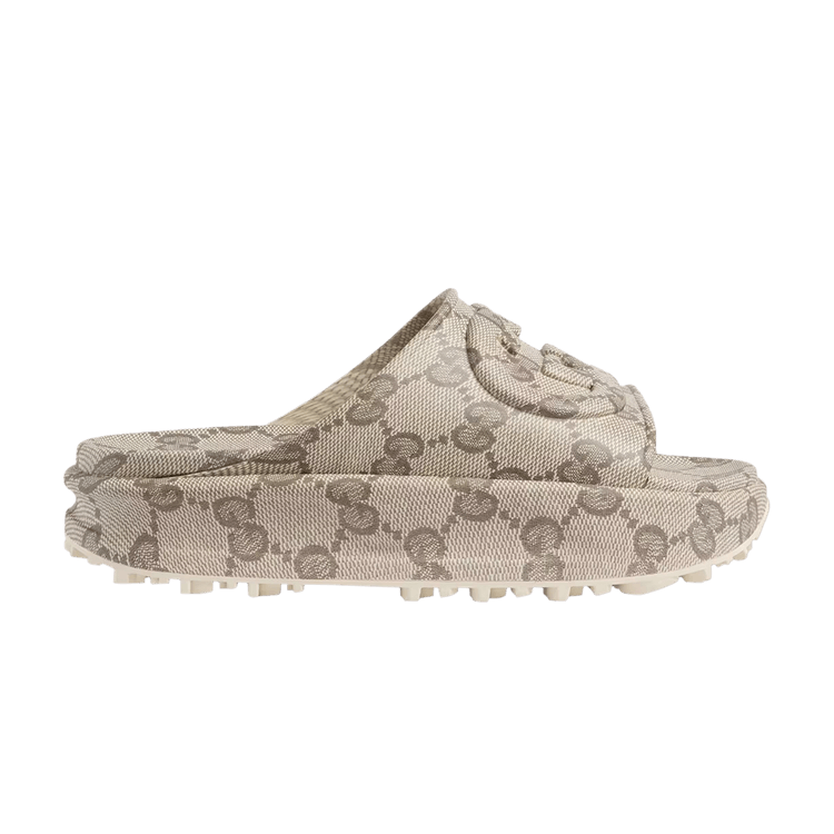 Gucci GG Slide Sandal Interlocking G - Beige Ebony