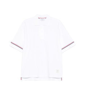 Rugby Fit RWB Stripe Shorts Sleeve Polo Shirt