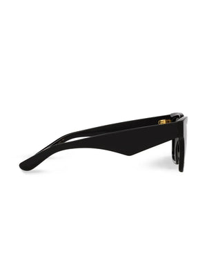 round-frame logo-plaque sunglasses