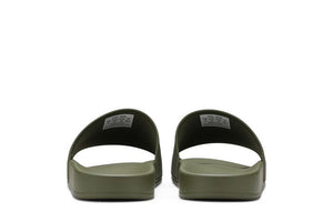 Balenciaga Pool Slides Khaki Black 3D Logo