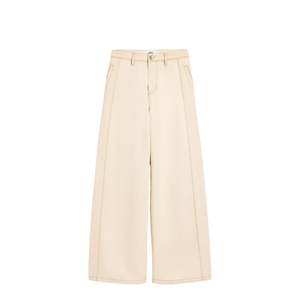 White Cotton Super Wide Fit Jeans