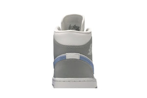 Wmns Air Jordan 1 Mid Wolf Grey Aluminum