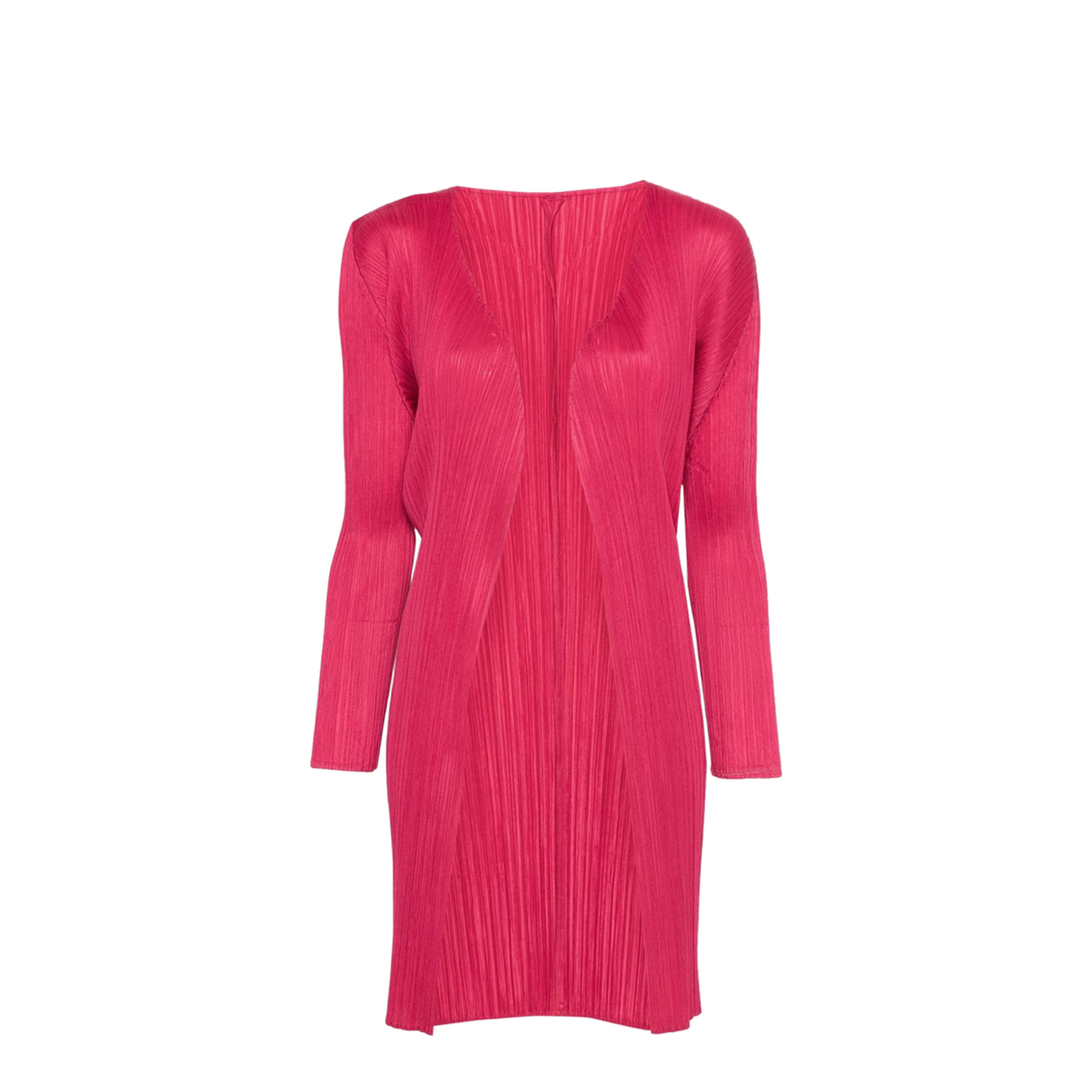 Pleated Cardigan In Pink