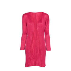 Pleated Cardigan In Pink