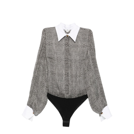 Silk Shirt Bodysuit