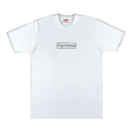 Supreme x KAWS Chalk Logo T-Shirt White