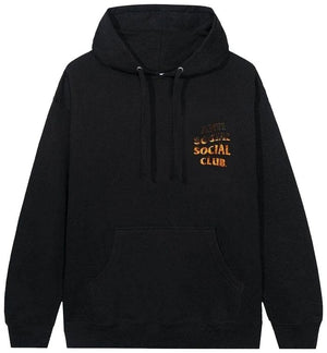 Anti Social Social Club A Fire Inside Flame Hoodie Black